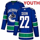 Youth Vancouver Canucks #22 Daniel Sedin Stitched Blue Third Adidas Jersey Dzhi,baseball caps,new era cap wholesale,wholesale hats